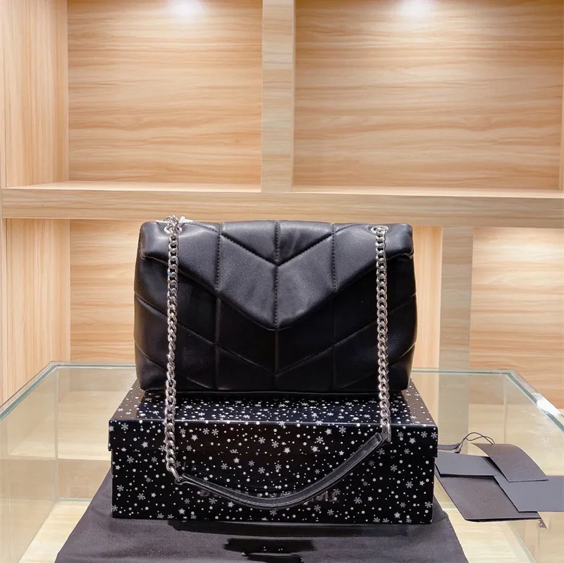 Top texture designer bags Evening Bags women sheepskin chain Shoulder Bag Fashion 6-color size 28cm With box