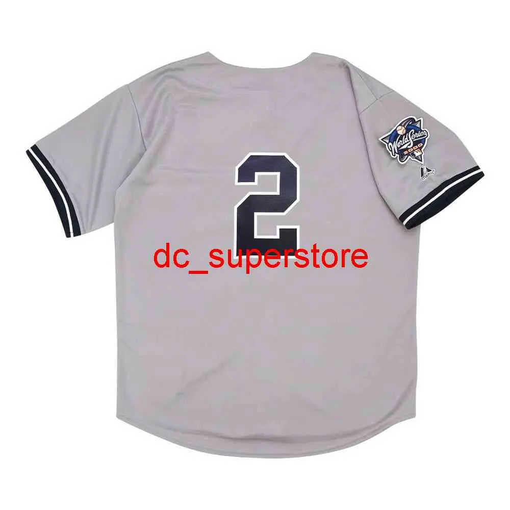 Custom sewing Derek Jeter 2000 World Series Road Jersey Men Women Youth Baseball Jersey XS-6XL