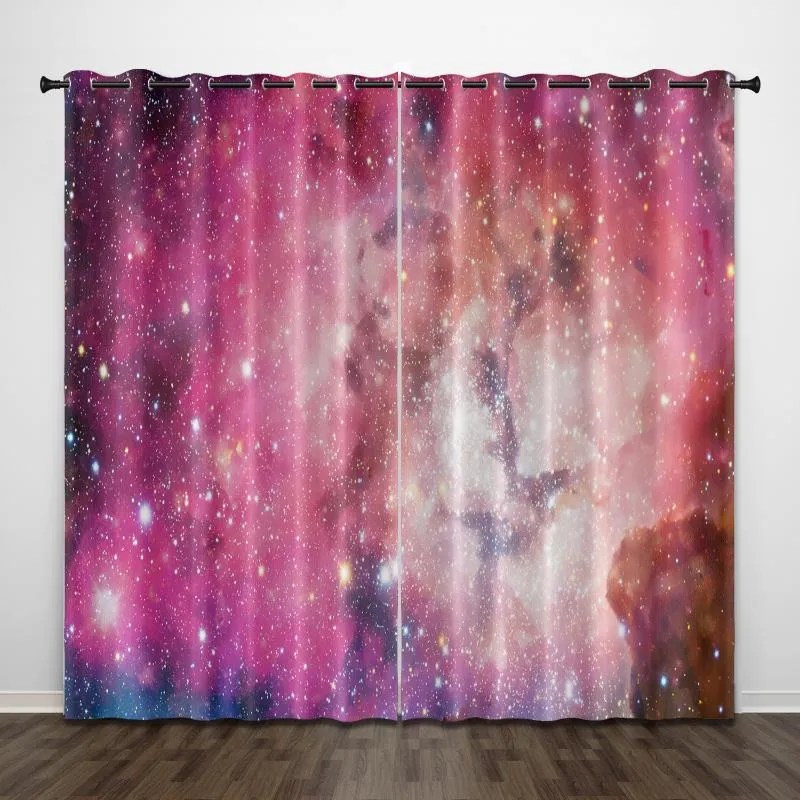 Curtain & Drapes Space Galaxy 3D Printing Blackout Bedroom Living Room Home Decoration For Kids Children Boys Girls