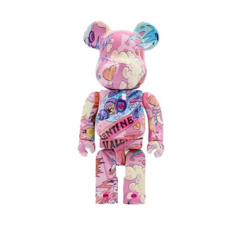 New bearbrick violence Q building block bear hand decoration fashion brand home window porch desktop decoration for children 28cm