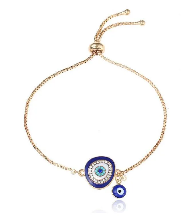 2021 esmalte de moda boa sorte elefante pulseiras para as mulheres mão amor carta peru azul mau olho charme cordões de ouro bangle jeelyely