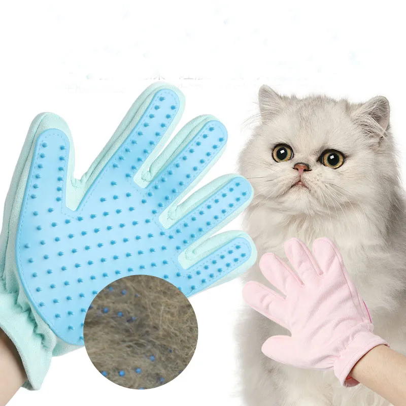 New Version Pet Grooming Brush, Enhance Grooming Gloves, Deshedding Glove for Dog and Cat, Right Gentle De-Shedding Glove Brush