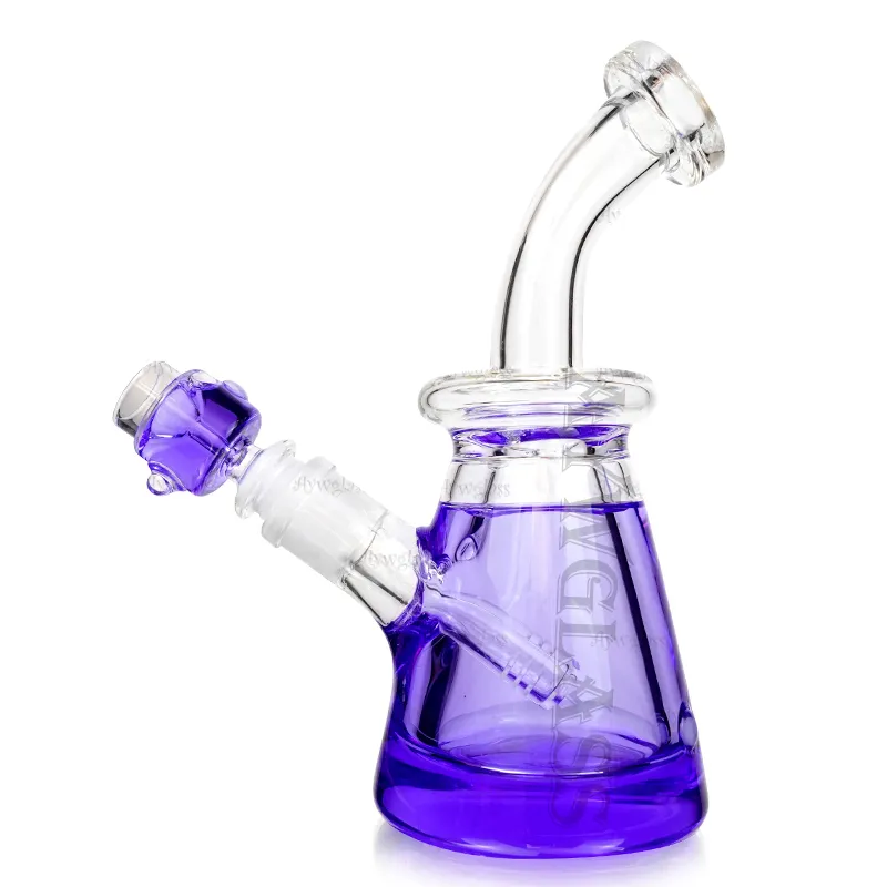 Glycerin Coil Frozen Bong Hookah 8.5 Inches Purple Bongs Freezable