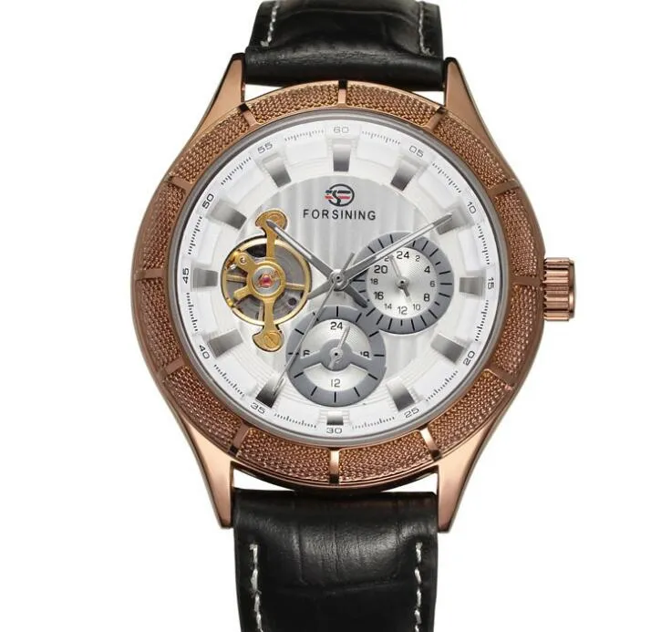 Top vente Forsining mode hommes montres hommes mécanique automatique montre-bracelet For08-2