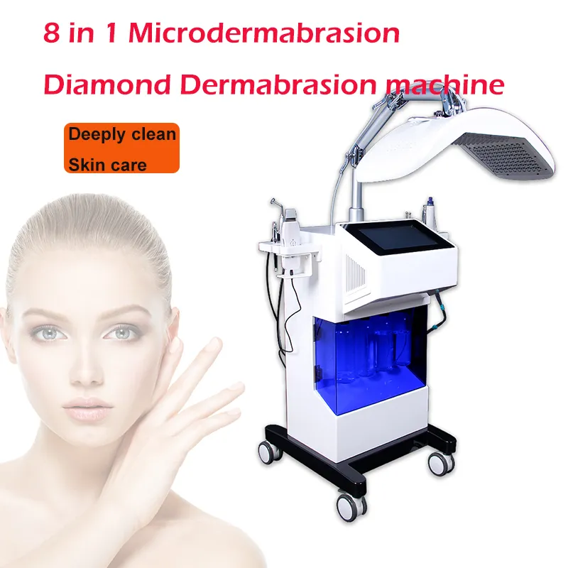 L'ultima idropelo microdermoabrasione dermoabrasione diamante peeling macchina miglioramento della struttura attrezzatura per la bellezza dello scrubber della pelle a microcorrente ad ultrasuoni