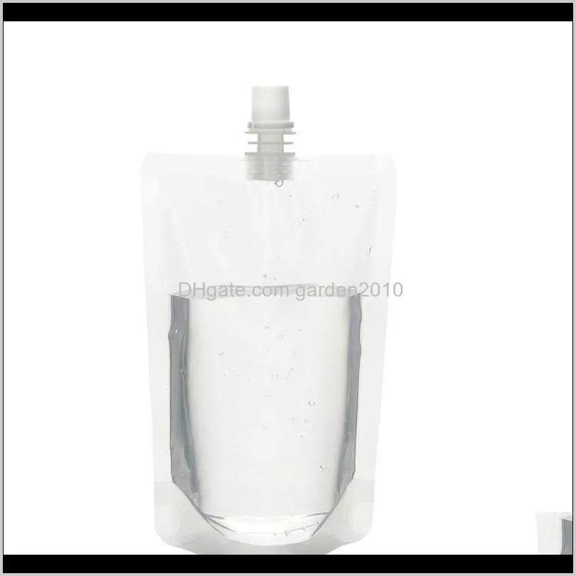 Verpackungstaschen 100 ml 200 ml 250 ml 300 ml 380 ml 500 ml leer Standup Plastik Getränk Verpackungsbeutel Ausgussbeutel für Getränkeflüssigkeitsaftmilch