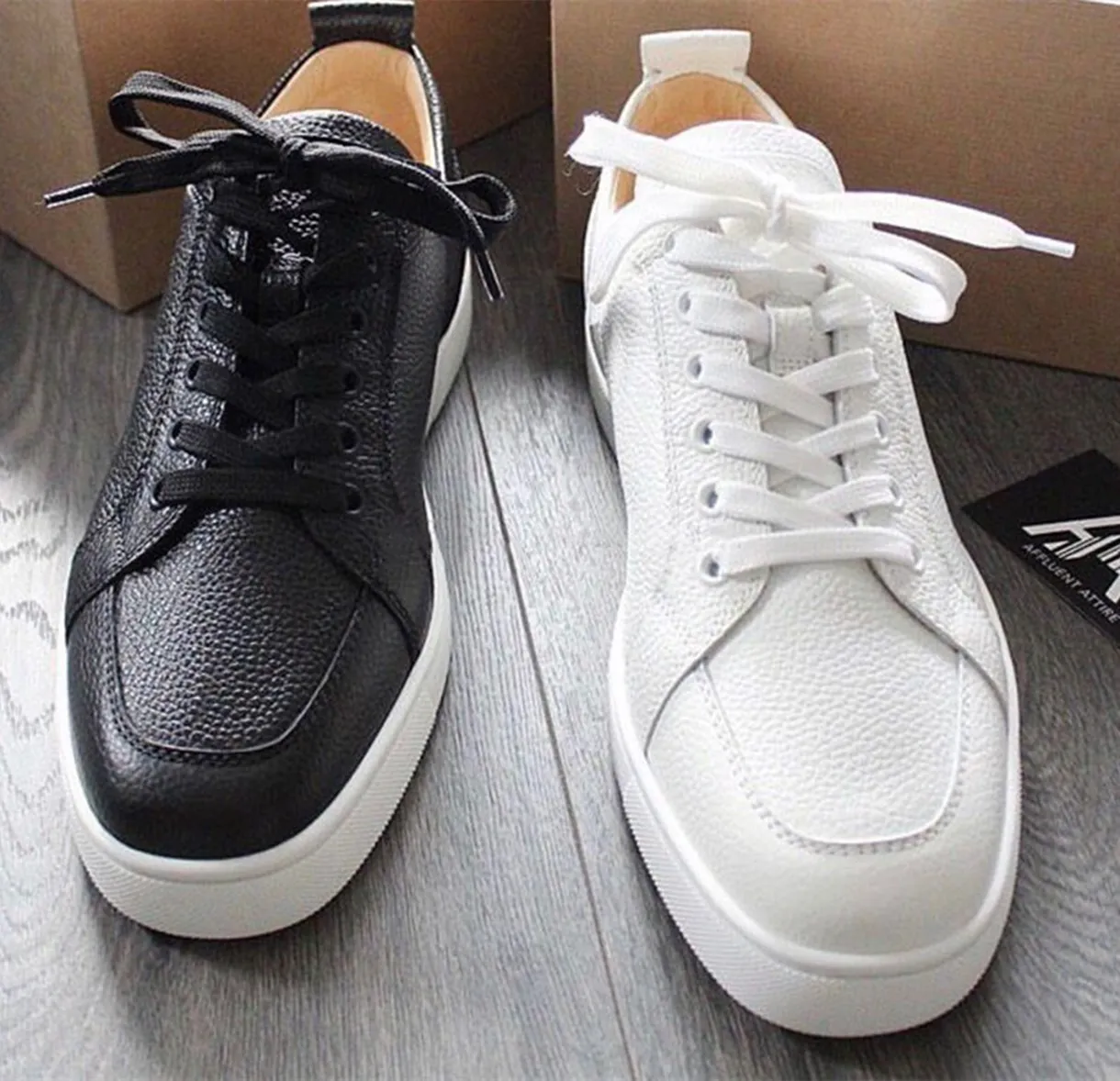 Rantulow flat leather sneakers sales