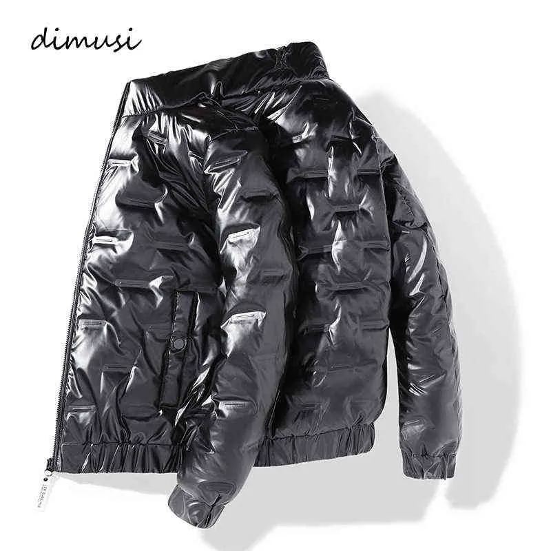 DIMUSI Giacca bomber da uomo invernale Moda maschile Cappotti imbottiti caldi lucidi Capispalla casual Giacche termiche slim fit Abbigliamento uomo Y1122