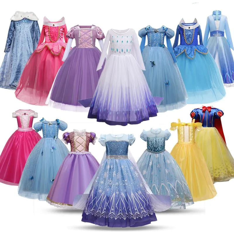 Платья для девочек, платье для косплея для девочек, костюм принцессы на Хэллоуин, карнавал, вечеринка, детский нарядный костюм для детей 4, 5, 6, 7, 8, 9, 10 лет, Disfraz