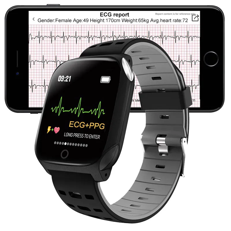 F16 Akıllı İzle EKG + PPG Ölçüm Kan Basıncı Kalp Hızı Gelen Hatırlatma Bilgileri Spor Izci Spor Kol Bilezik PK IWO 13 Pro Smartwatch