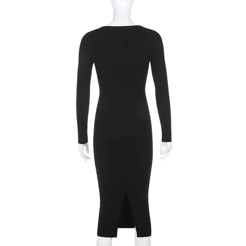 Black Knitted Dress (10)