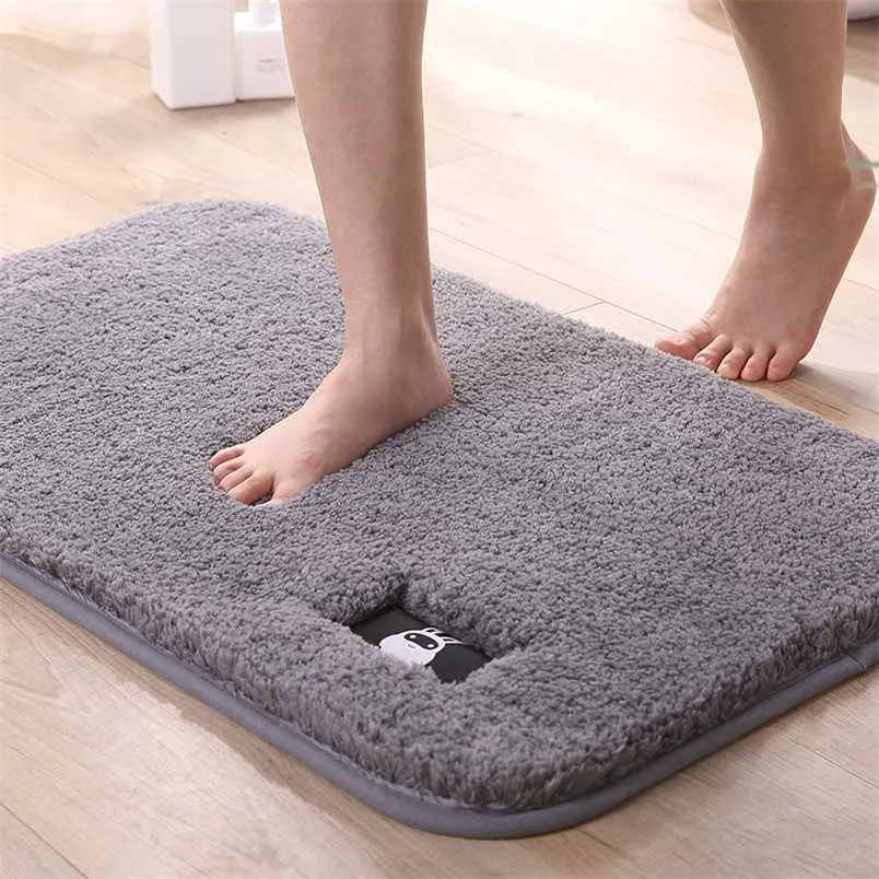 High-hair bathroom toilet door absorbent floor mat carpet bedroom non-slip foot pad bath rug bathroom mat bath rug bathroom 211130