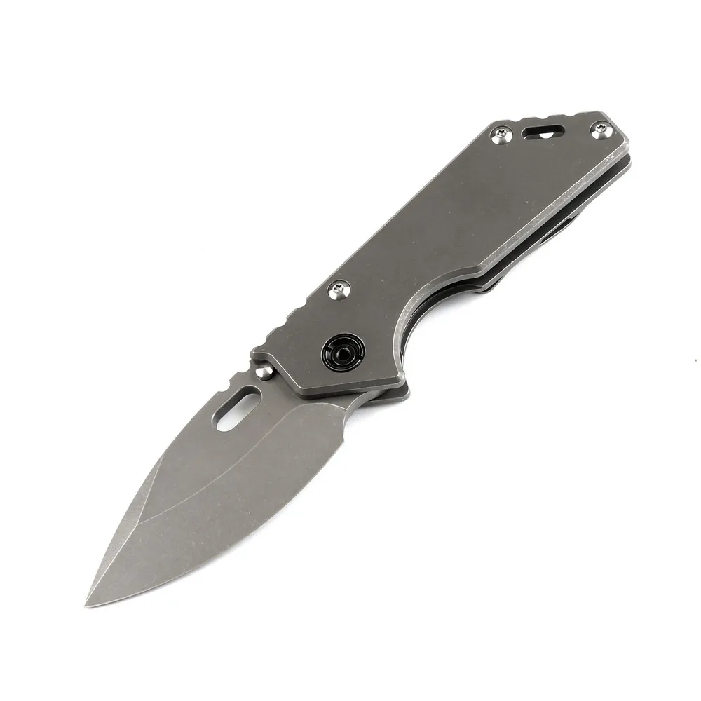 Yeşil Thorn Strider 75ar Katlanır Bıçak D2 Blade Titanyum Kolu Conta Sistemi Kamp Açık Survival Meyve Pratik EDC Araçları