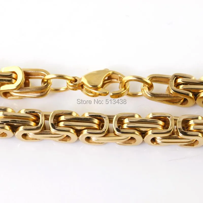 Byzantine Chain Necklace - 18-32 Small 5mm Stainless Steel
