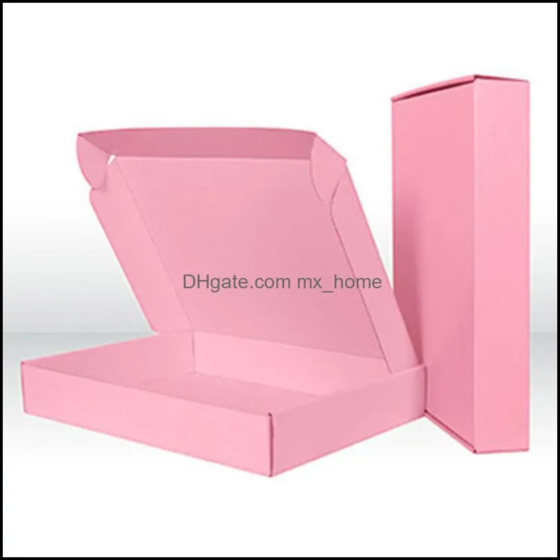 10Pcs Color Corrugated Paper Box 3 Layer Small Courier Box Jewelry Express Boxes Kraft Gift Packaging Logistics Supplies