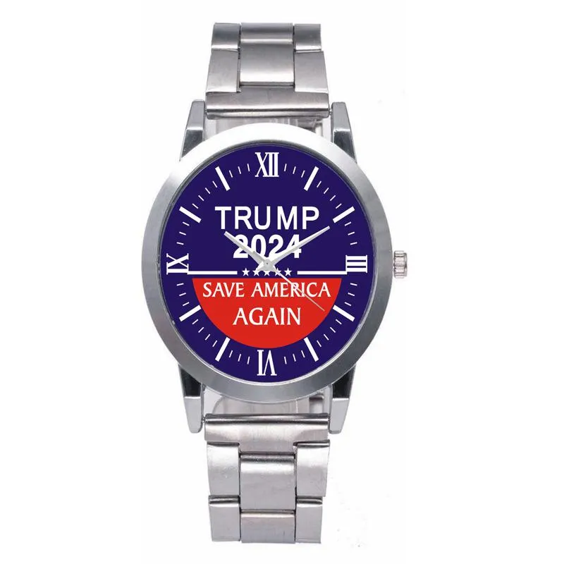 Trump 2024 Wrist Watches 5 Styles Party Favor Trumps Strap Watch Retro Letter Printed Men Quartz Watchess