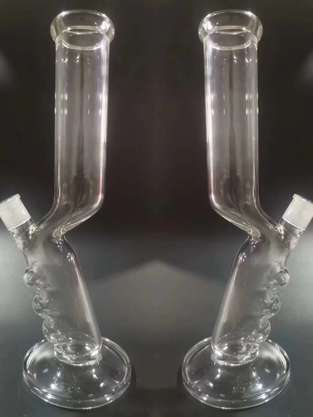 Ny unik G Spot Premium Glass Bong Water Hookah Rökning Rör 14inch Höjd 5mm 7mm Tjocklek 18.8mm Kvinna Joint Dab Rig med skål kan sätta logotypen