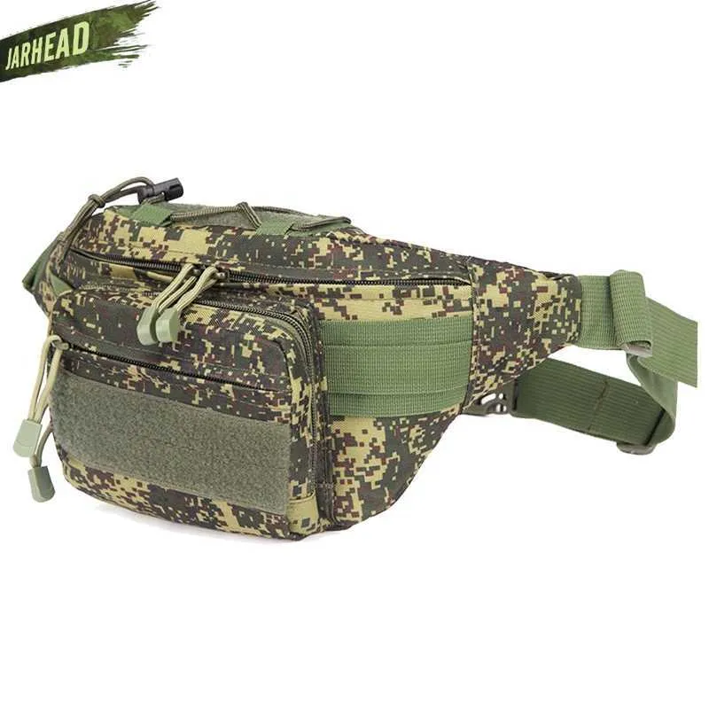 Outdoor Military Waist Bag Camping Tactical Waist Pack Shoulder Bag Multi-pocket Molle Camping Hiking Pouch Belt Wallet Pouch Purse