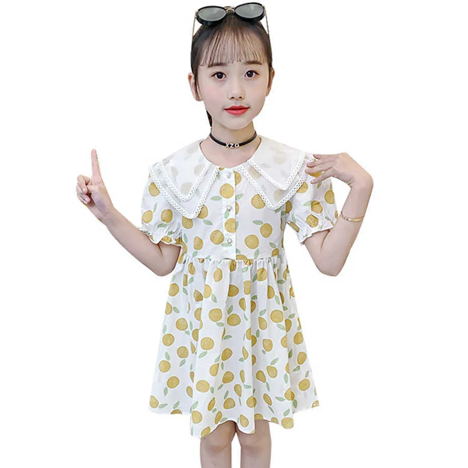 Kids Dresses For Girls Dot Pattern Girl Child Casual Style Summer Costume 6 8 10 12 14 210528