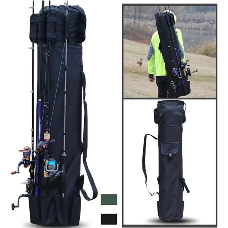 Portable Oxford Cloth Fishing Pole Holder Canoe Bag With Multi