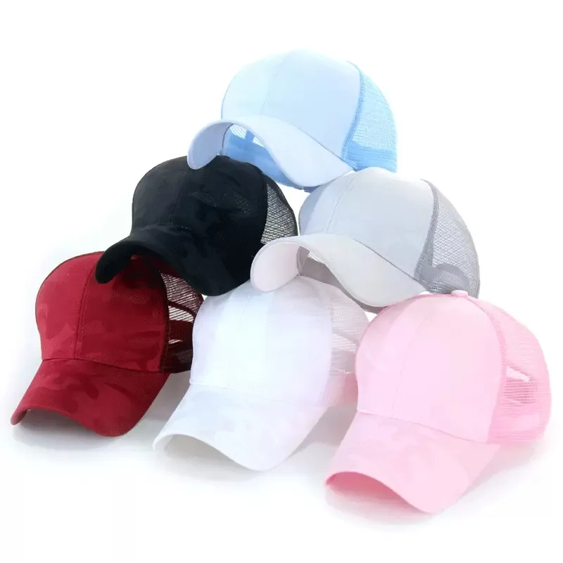 Women Baseball cap Hip Hop Camouflage Jacquard Hat Breathable Mesh Back Adjustable Shading cap JXW871