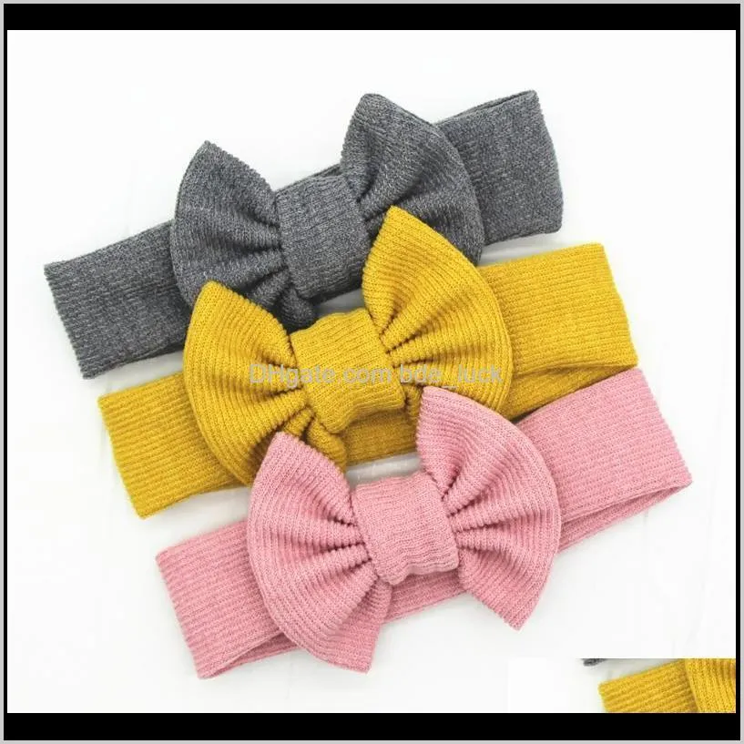 Baby, & Maternitycute Girl Headbands Knitted Born Baby Bows Haarband Turban Infant Head Bands Hairbands For Kids Girls Hair Aessories Drop D