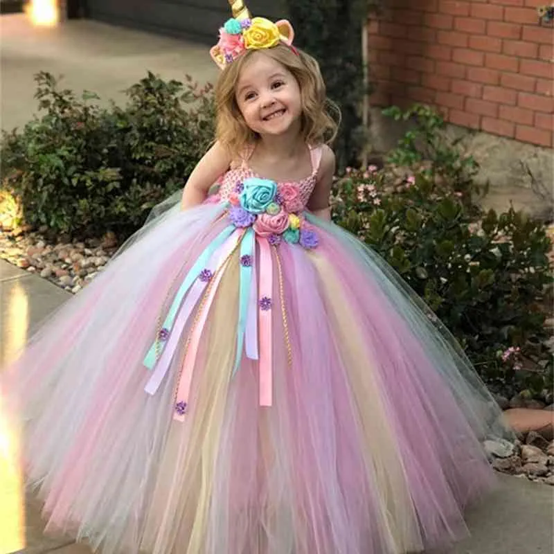 Vestido de princesa tule para bebê, crochê, tutu, bebê, menina