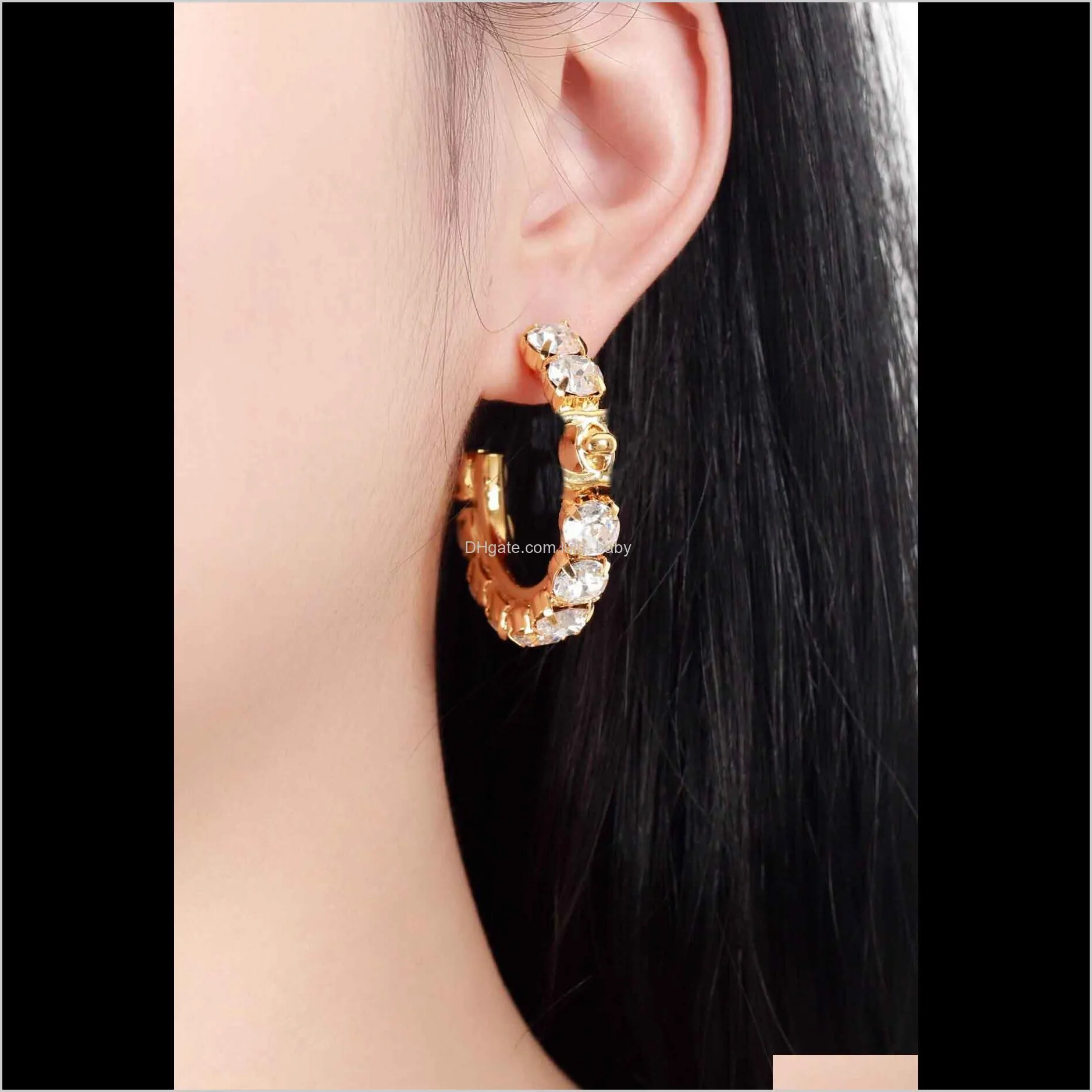 2021 hot sale new arrival small hook drop earring with diamond for women wedding jewelry gift in 18k gold plated shipping ps4035
