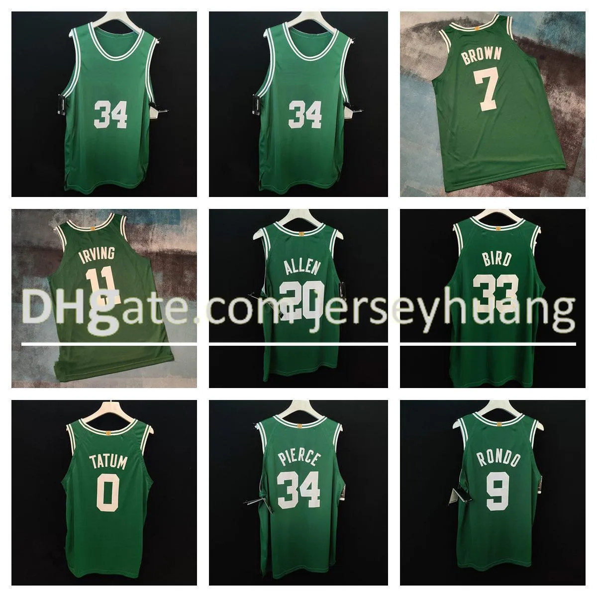 Men Team 2021NBABasketball 20 Allen 11 Irving Good Quality Basketball jerseys Size S-XXL Green