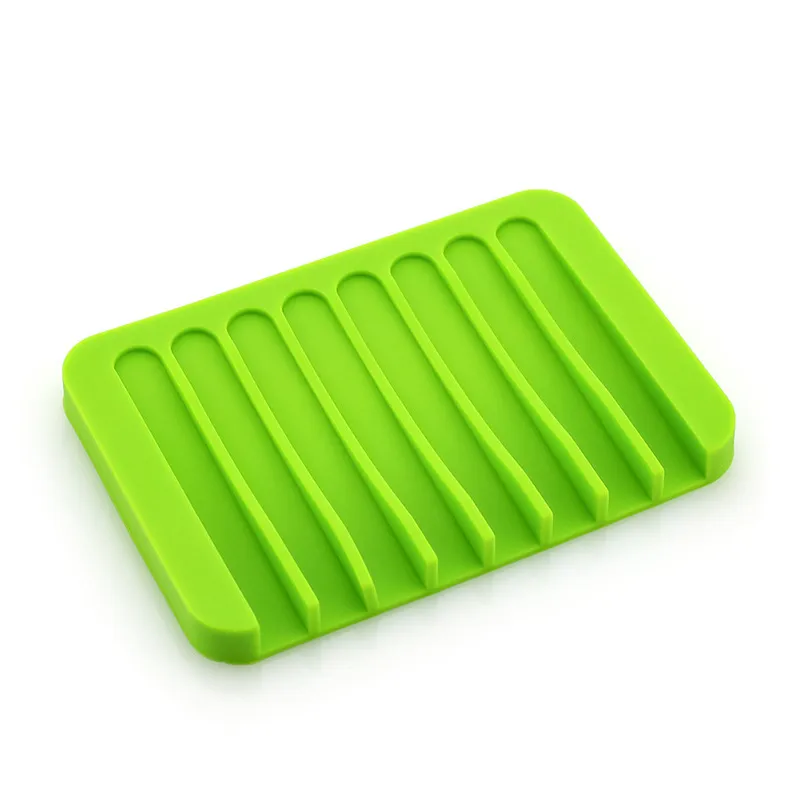 Portasapone In Silicone SPORTARC Con Vassoio E Barra Drenaggio | 11,4x7,5x1,8 Cm | Antiscivolo Per Bagno E Cucina, Blu/bianco/rosa/verde - 2