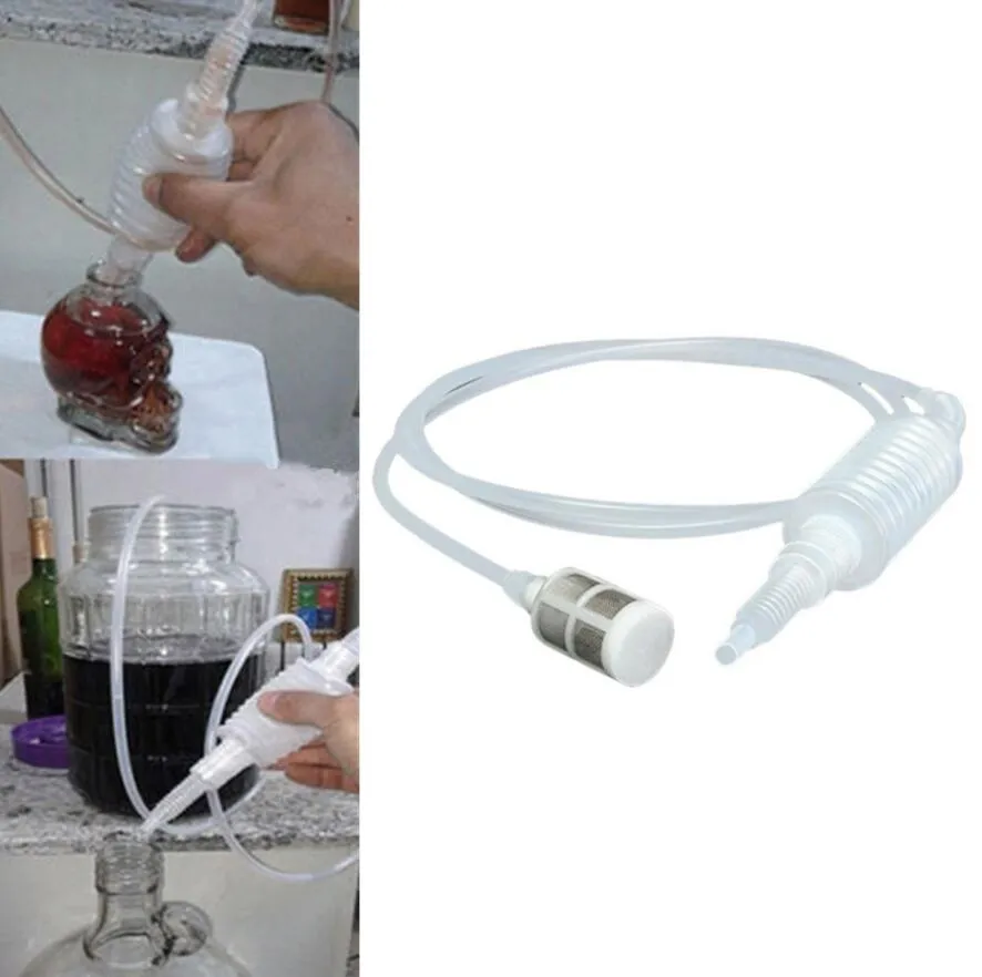 Brew Syphon Tube, 2m Home Brew Beer Siphon Filter, Syphon Pump
