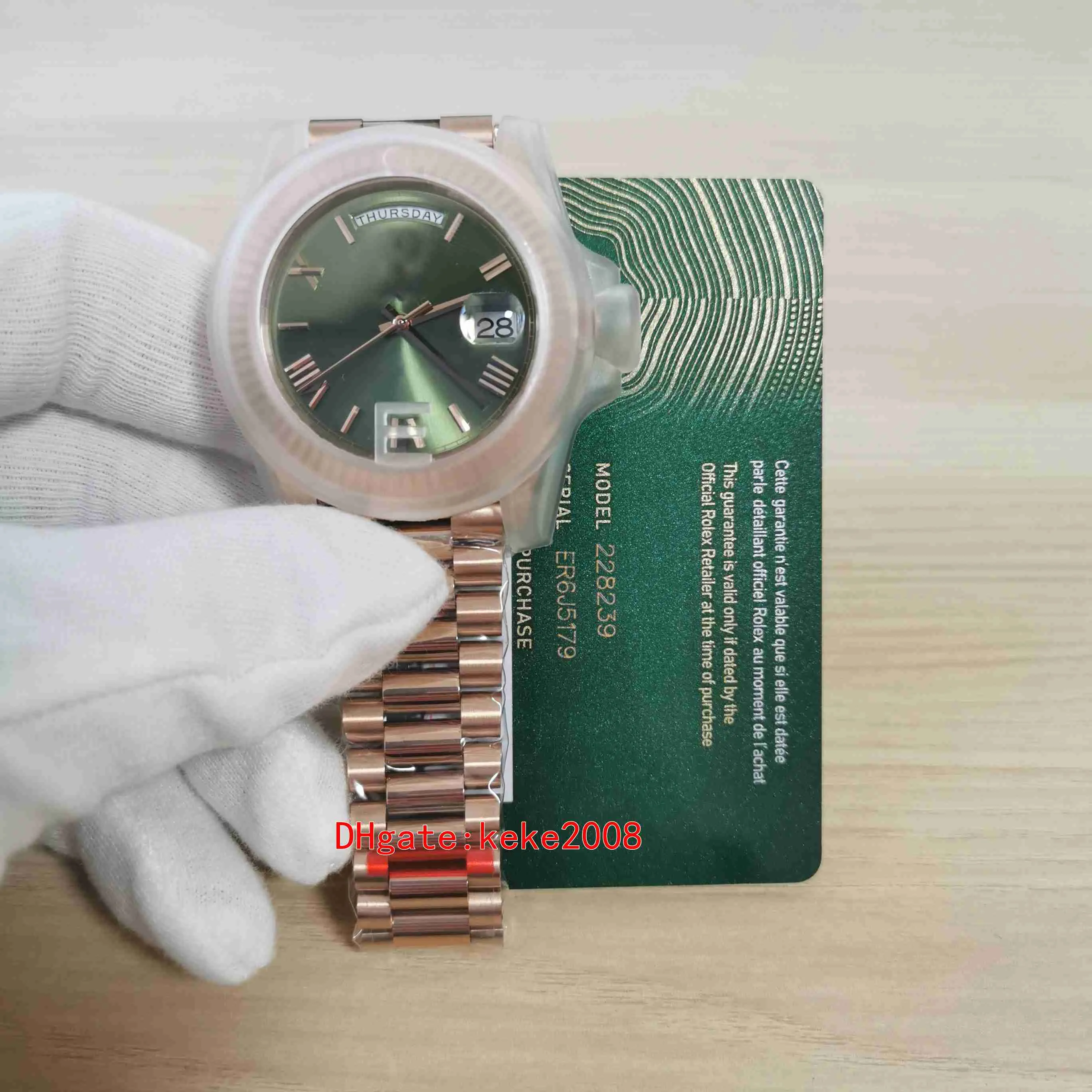 Reloj de hombres 40 mm: reloj de precisión con esfera de número romano,  cristal de zafiro, movimiento automático mecánico, disponible en chocolate, 