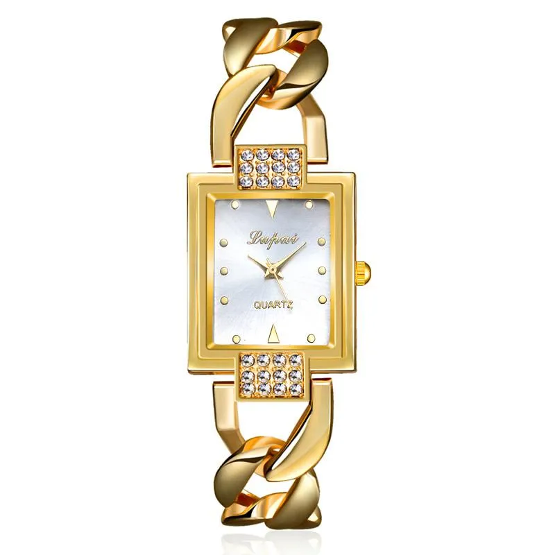 Wristwatches Luxury Women Rose Gold Watch Fashion Ladies Quartz Diamond Wristwatch Elegant Female Bracelet Watches Zegarek Damsk