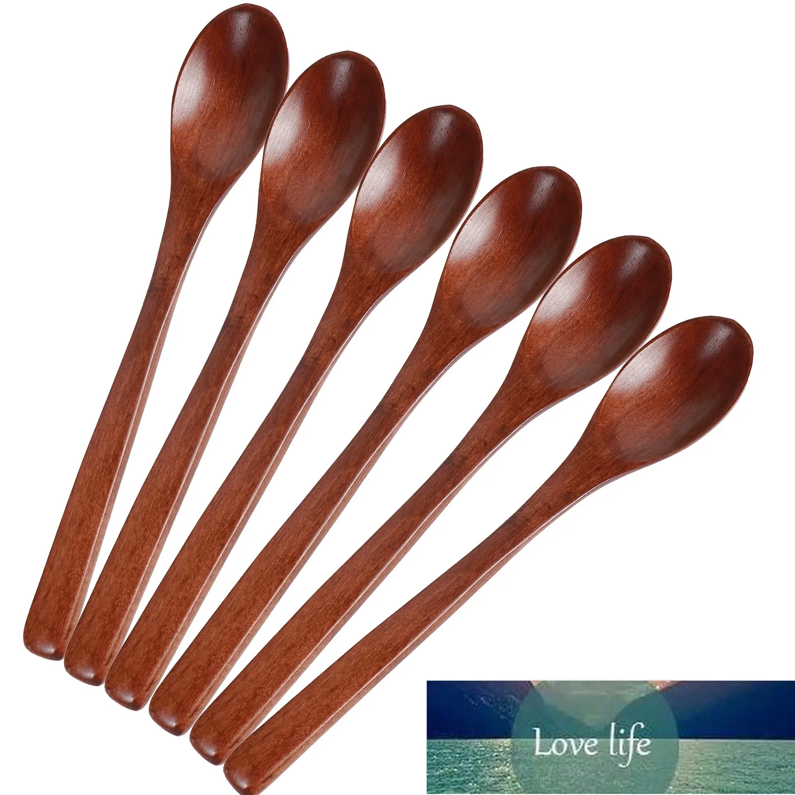 Lot de 2 cuillères longues en bois de hêtre faites à la main pour mélanger la cuisine