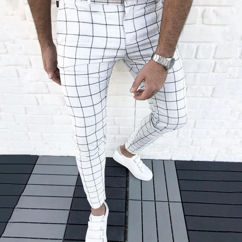 Smart mens sales pants checkered