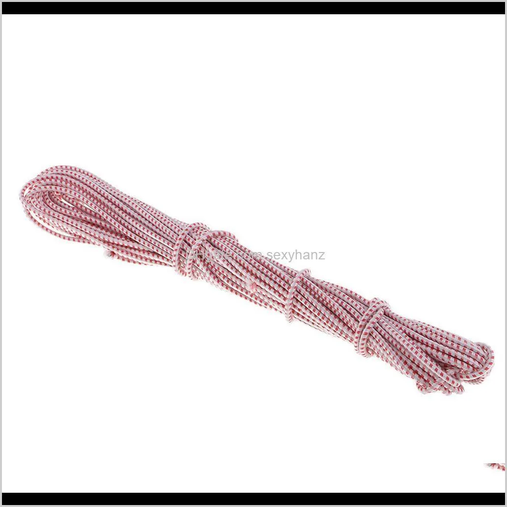 useful 8/15m 4mm red white round string elastic cord for sewing accessories