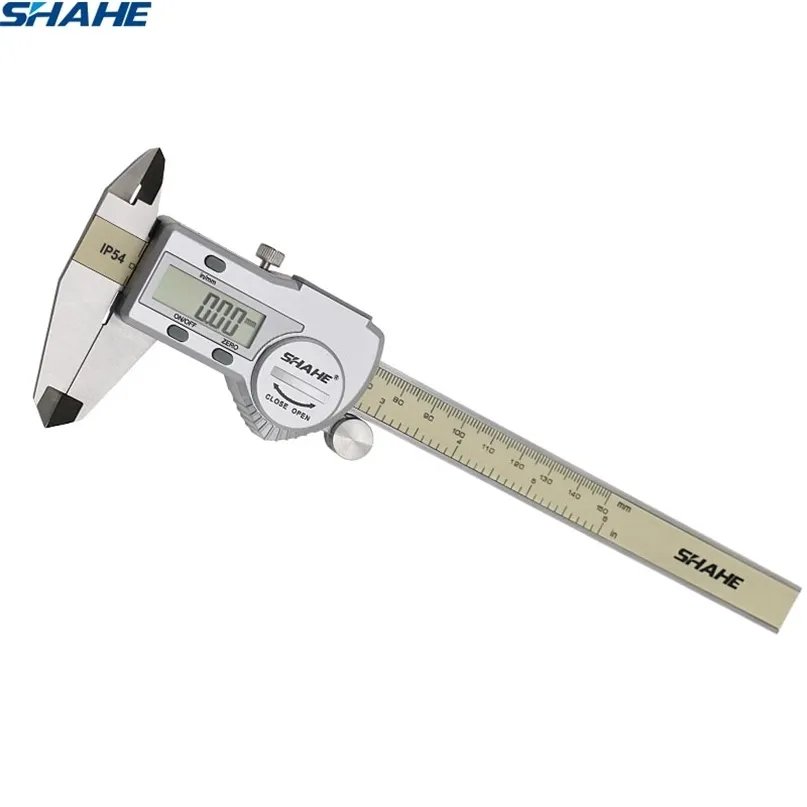 Shahe Sharipers 0-150 мм Вернье микрометр Microometer IP54 Цифровой велосипед для измерения суппорта Vernier 0,01 210810