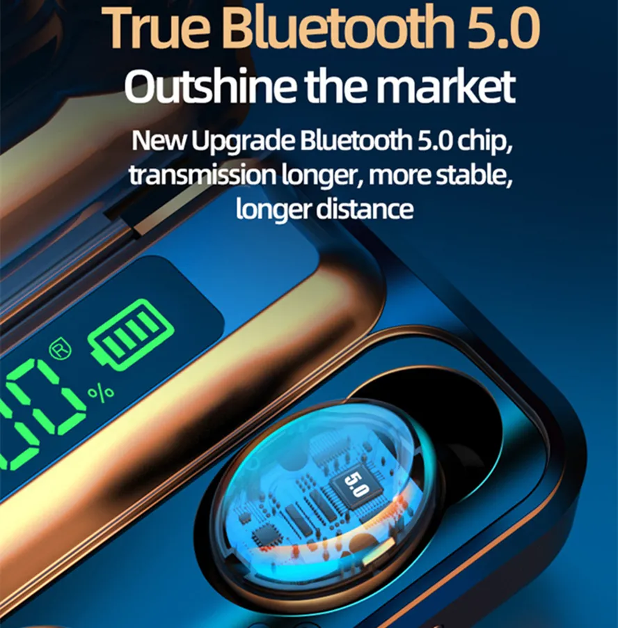 True wireless sales headset f9 5.0