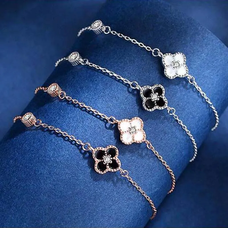 Women's Lucky Charm Bracelets Chain Bracelet Four-Leaf Clover 2021 Fashion Jewelry Wedding Party Gifts