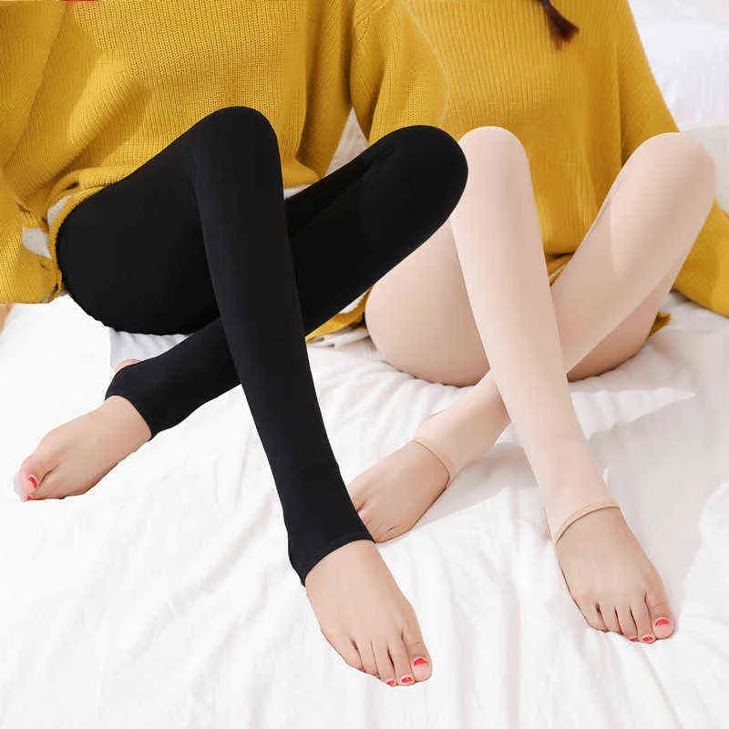 Women Velvet Stockings Fleece Lined Leggings Thermal Pantyhose Tights High  Elastic Thermal Pantyhose