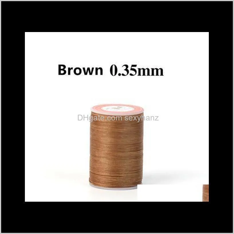 diy high-quality wax thread for handmade leather goods, hand stitch 3-strand braided round 14 colors 0.35mm