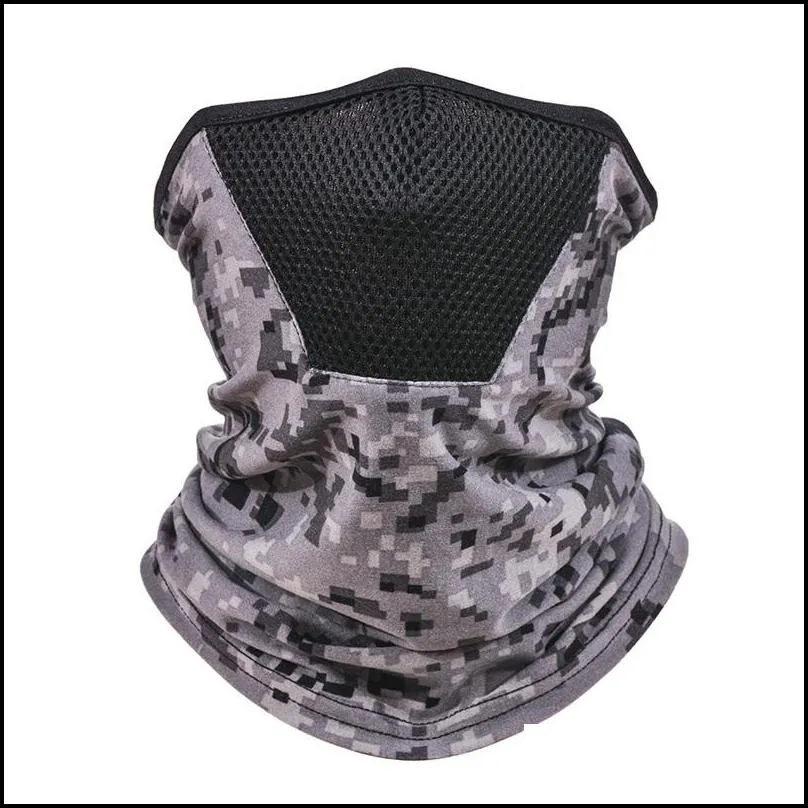 Camouflage Face Cover Mask Turban Fashion Neck Gaiters Kerchief Head Sunshade Magic Scarves Head Wrap Men Cycling Outdoor 4 5yt C2