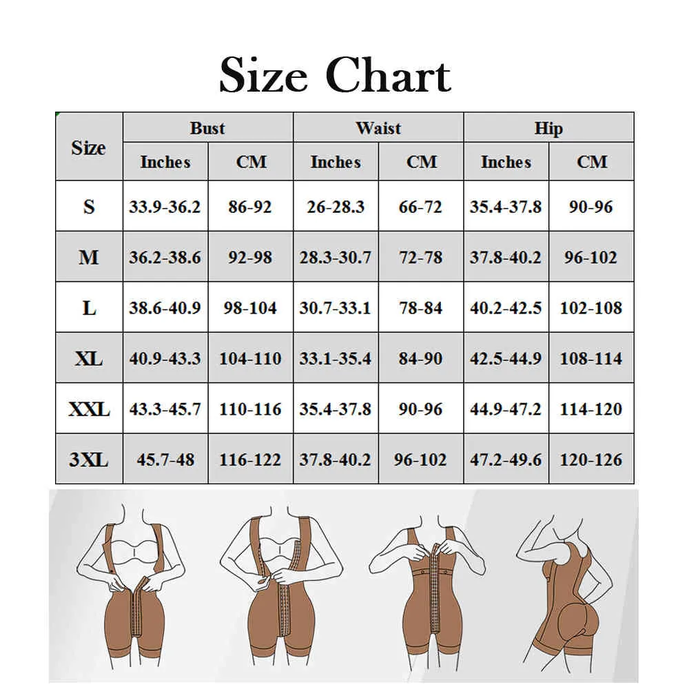 HEXIN Full Body Shaper Shapewear Slimming Belt Girdle Corset Butt Lifter  Tummy Control Underwear Postpartum Faja Waist Trainer 2016538154 From 32,36  €
