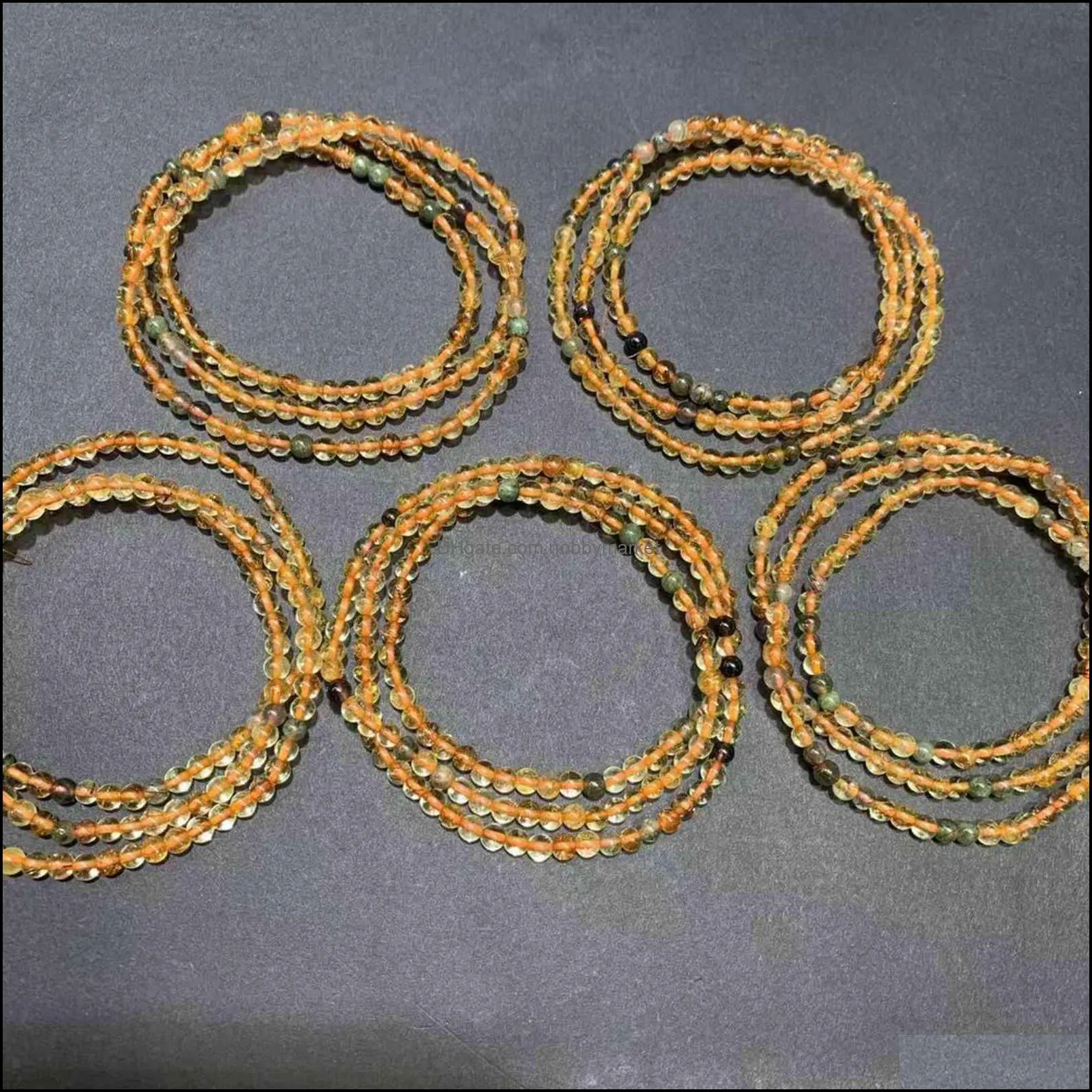 Colorful hair crystal three circle bracelet, 4mm millet bead Three Circle Bracelet, colorful ring, supporting texture