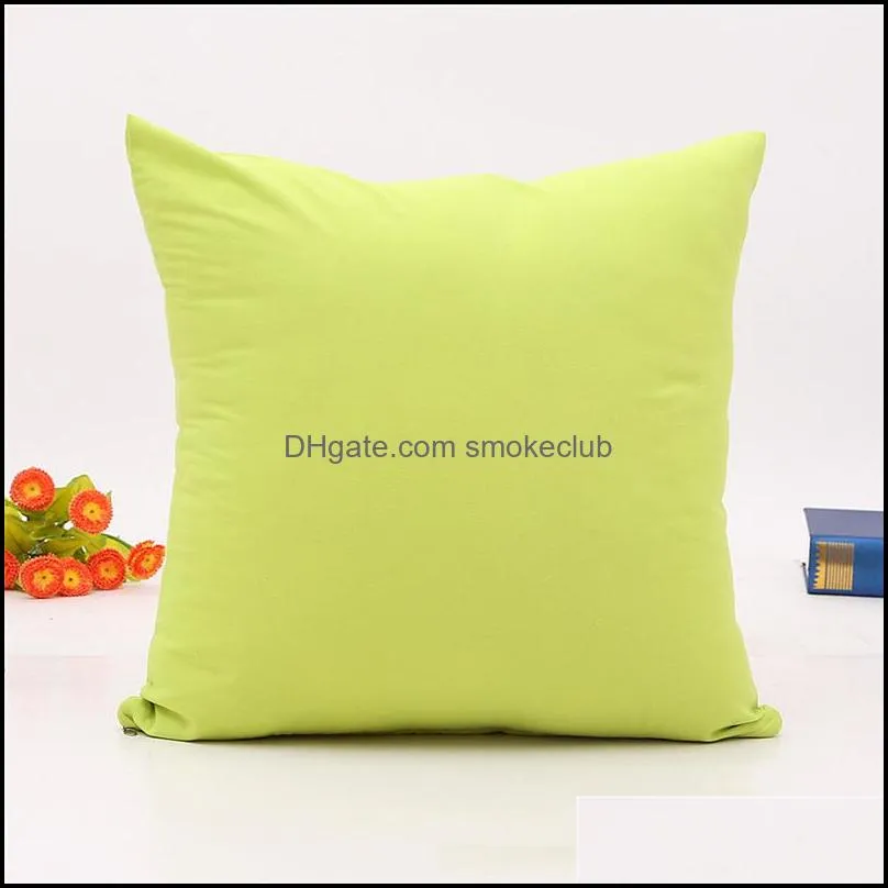 Brief Style Pillow Case 45*45cm Solid Color Home Decorative Polyester 10 Colors