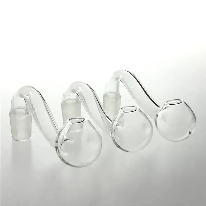 10 mm manlig mini glasoljebrännare rör med 20 mm XL skål tunn pyrex rökningstillbehör för bong vattenrör