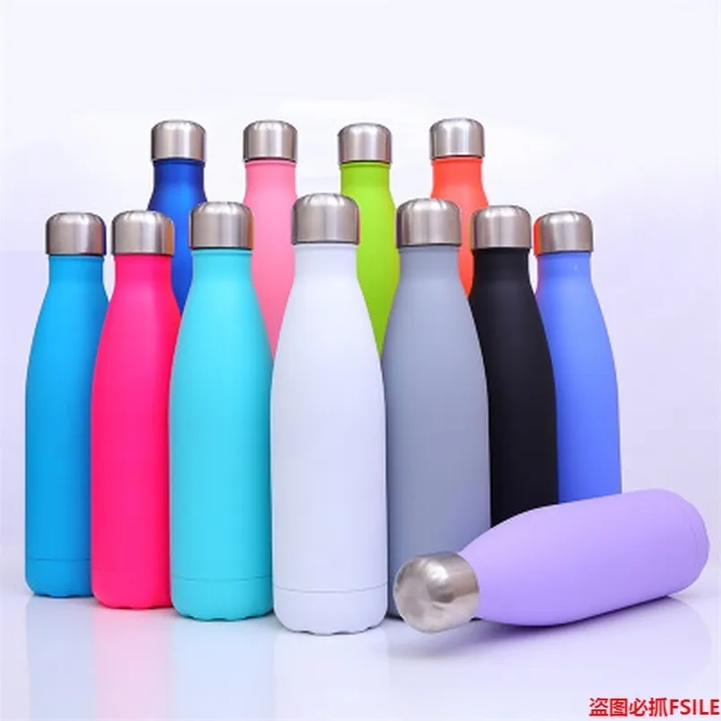 1000ML Double Wall 304 Stainless Steel Thermal Flask Fashion Vacuum Thermos Outdoor Portable Sport Drink Water Bottle 210908