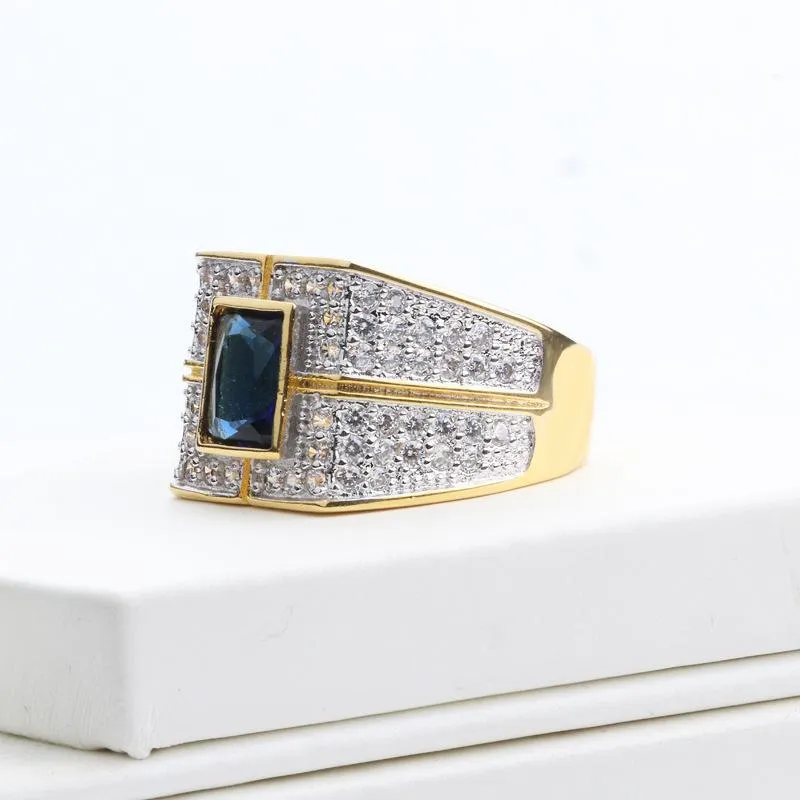 Натуральный драгоценный камень муассанит, белое золото 14 карат и кольцо для мужчин Anillos De Hip Hop Bizuteria, свадебное кольцо с бриллиантами в стиле рок, кластерные кольца232S