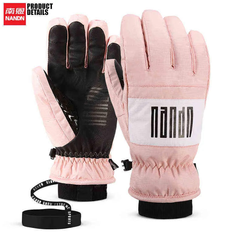NANDN – gants de Ski imperméables et chauds pour l'hiver, mitaines de neige, motoneige, 220112