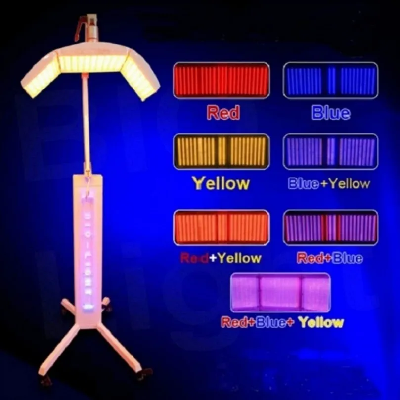 7 Kolor PDT LED Bio Light Therapy Maszyna skóry LED LED Light Therapy Czerwony Światło Terapia twarzy leczenie trądzik Photon wybielający